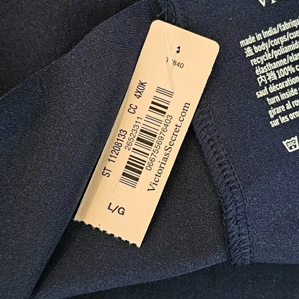 Victoria's Secret Women's Blue Low Rise Bikini No-Show Hiphugger Panty Size L - Picture 10 of 13